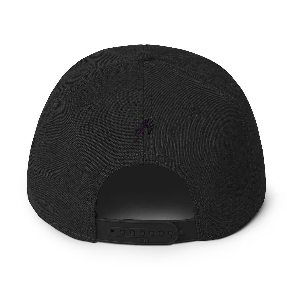 Black 'A.P.T.T.M.H.Y' Embroidered Snapback Hat