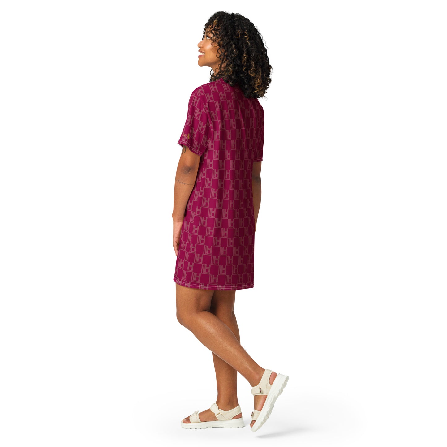 LH Logo T-shirt Dress-Deep Blush